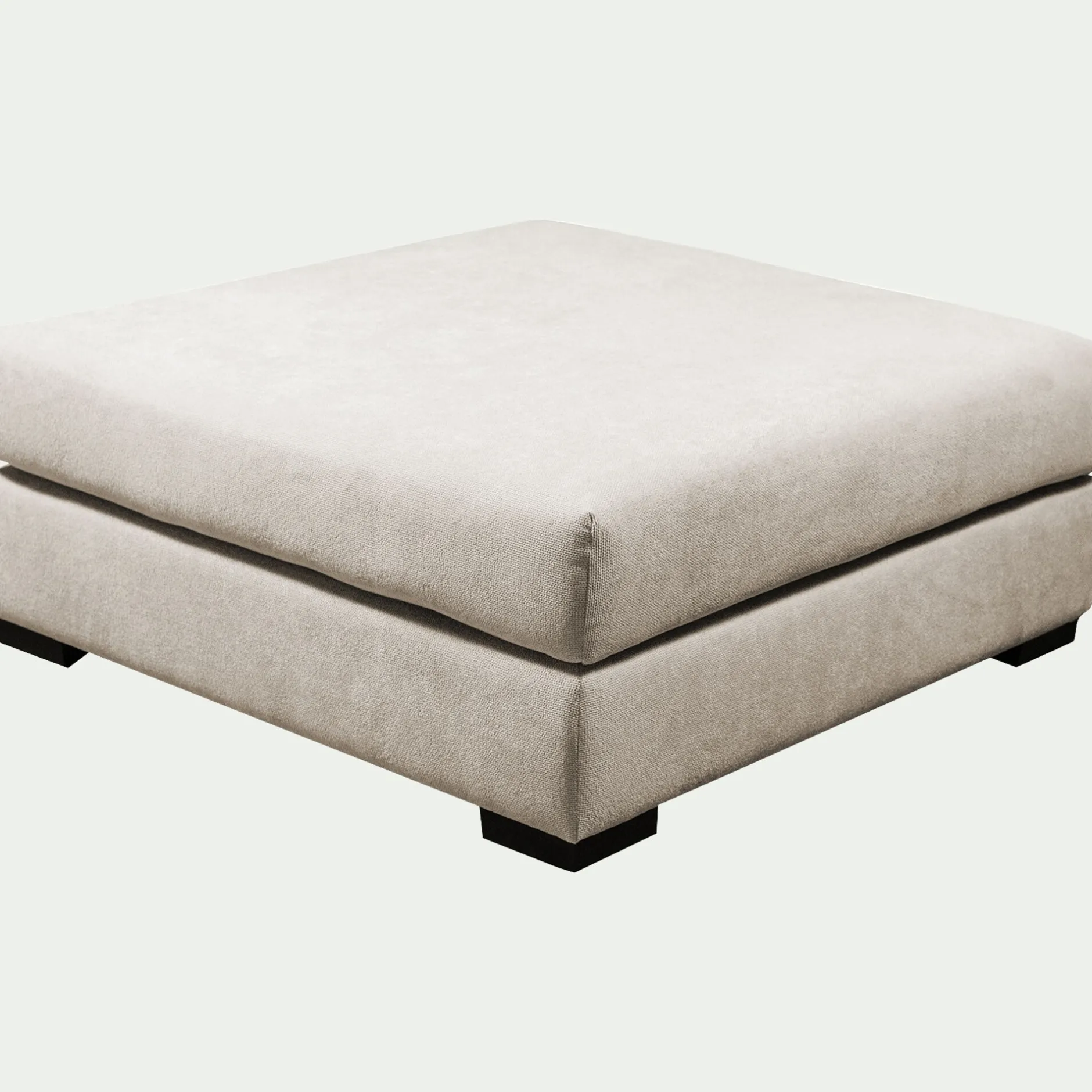 Pouf & Repose-Pieds*alinea Pouf carré en tissu Bloq - Beige roucas