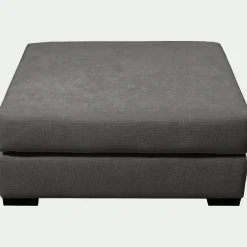 Pouf & Repose-Pieds*alinea Pouf carré en tissu Bloq - Gris anthracite
