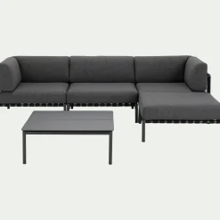 Pouf Exterieur|Salon De Jardin Modulable*alinea Pouf de jardin en aluminium - gris anthracite