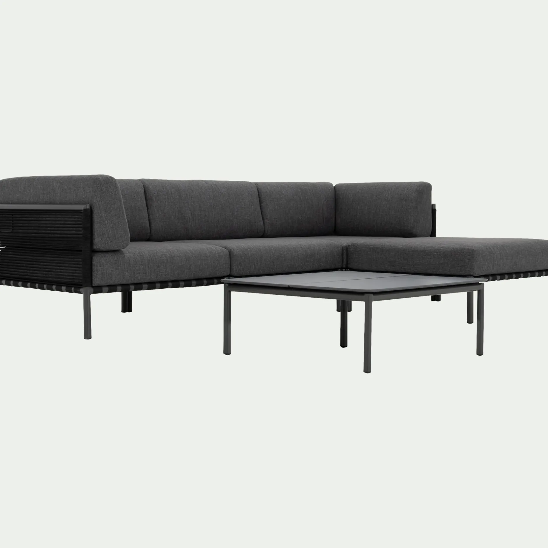 Pouf Exterieur|Salon De Jardin Modulable*alinea Pouf de jardin en aluminium - gris anthracite