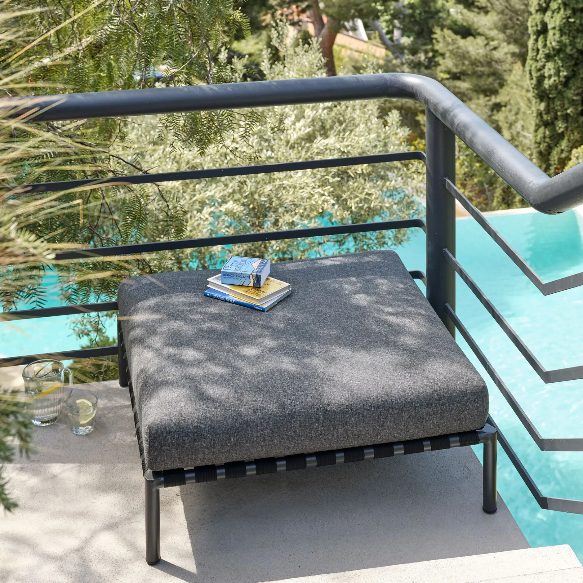 Pouf Exterieur|Salon De Jardin Modulable*alinea Pouf de jardin en aluminium - gris anthracite