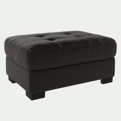 Pouf & Repose-Pieds*alinea Pouf en cuir avec coffre - marron