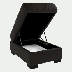 Pouf & Repose-Pieds*alinea Pouf en cuir avec coffre - marron