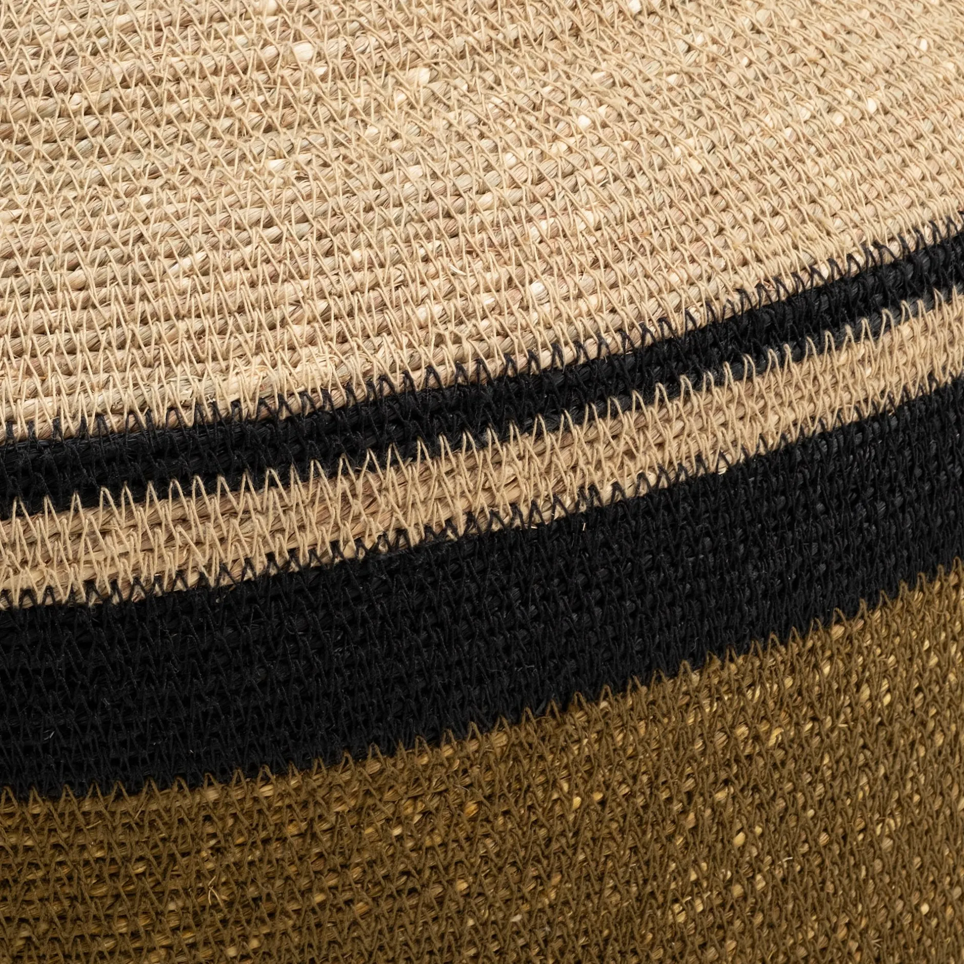 Pouf & Repose-Pieds*alinea Pouf en jonc de mer rond D46cm - Naturel