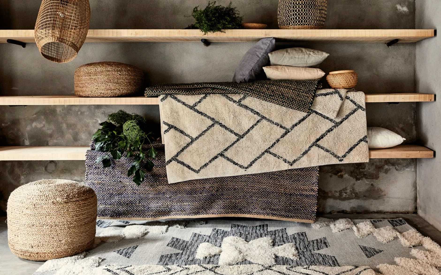 Pouf & Repose-Pieds*alinea Pouf en jute D50xH40cm - Naturel