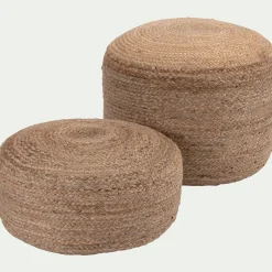 Pouf & Repose-Pieds*alinea Pouf en jute D50xH40cm - Naturel