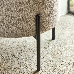 Pouf & Repose-Pieds*alinea Pouf en tissu avec coffre de rangement H40,5cm - Beige