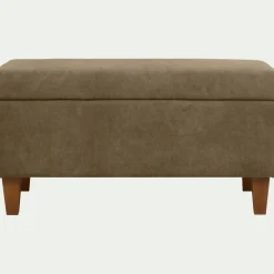 Pouf & Repose-Pieds*alinea Pouf en tissu avec coffre - cèdre Vert