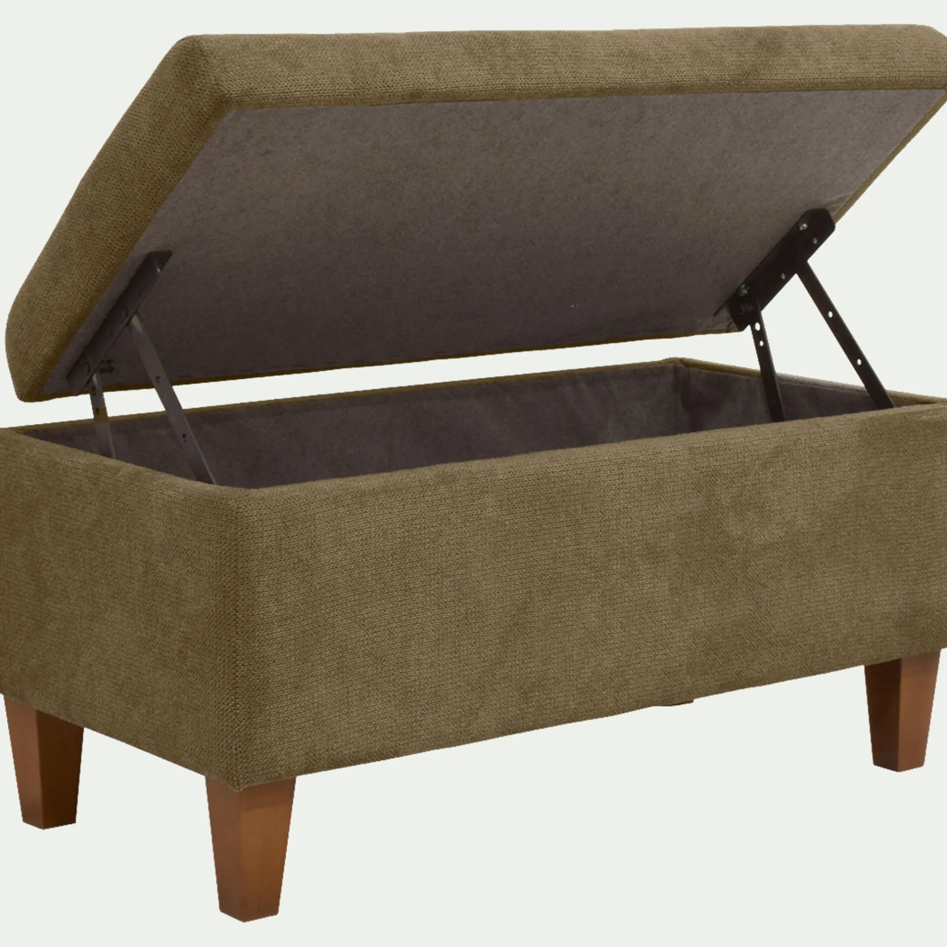 Pouf & Repose-Pieds*alinea Pouf en tissu avec coffre - cèdre Vert