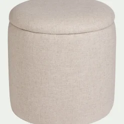 Pouf & Repose-Pieds*alinea Pouf en tissu avec coffre de rangement - roucas H43cm Beige