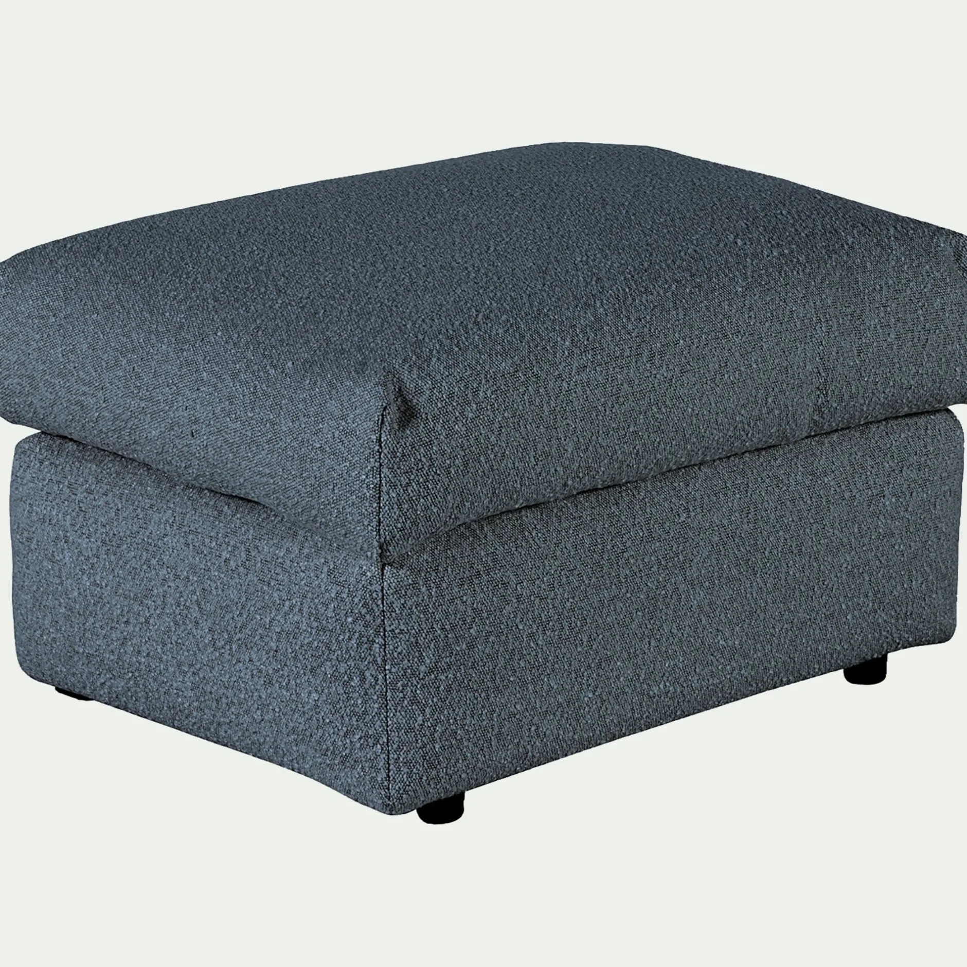 Pouf & Repose-Pieds*alinea Pouf en tissu bouclette - Bleu