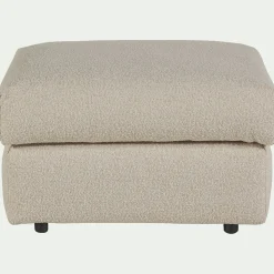 Pouf & Repose-Pieds*alinea Pouf en tissu bouclette - écru Blanc