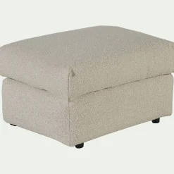 Pouf & Repose-Pieds*alinea Pouf en tissu bouclette - écru Blanc