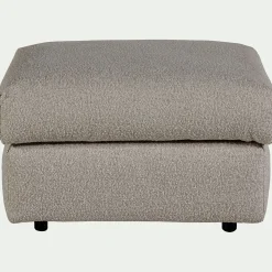 Pouf & Repose-Pieds*alinea Pouf en tissu bouclette - clair Gris