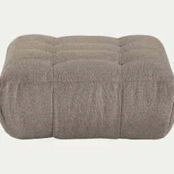 Pouf & Repose-Pieds|Canapé Modulable*alinea Pouf en tissu bouclette - clair Gris