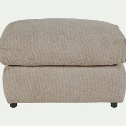 Pouf & Repose-Pieds*alinea Pouf en tissu chenille - roucas Beige