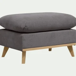 Pouf & Repose-Pieds*alinea Pouf en tissu crown - Gris restanque