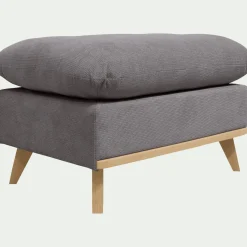 Pouf & Repose-Pieds*alinea Pouf en tissu crown - Gris restanque