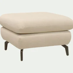 Pouf & Repose-Pieds*alinea Pouf en tissu doux tramé - Blanc écru