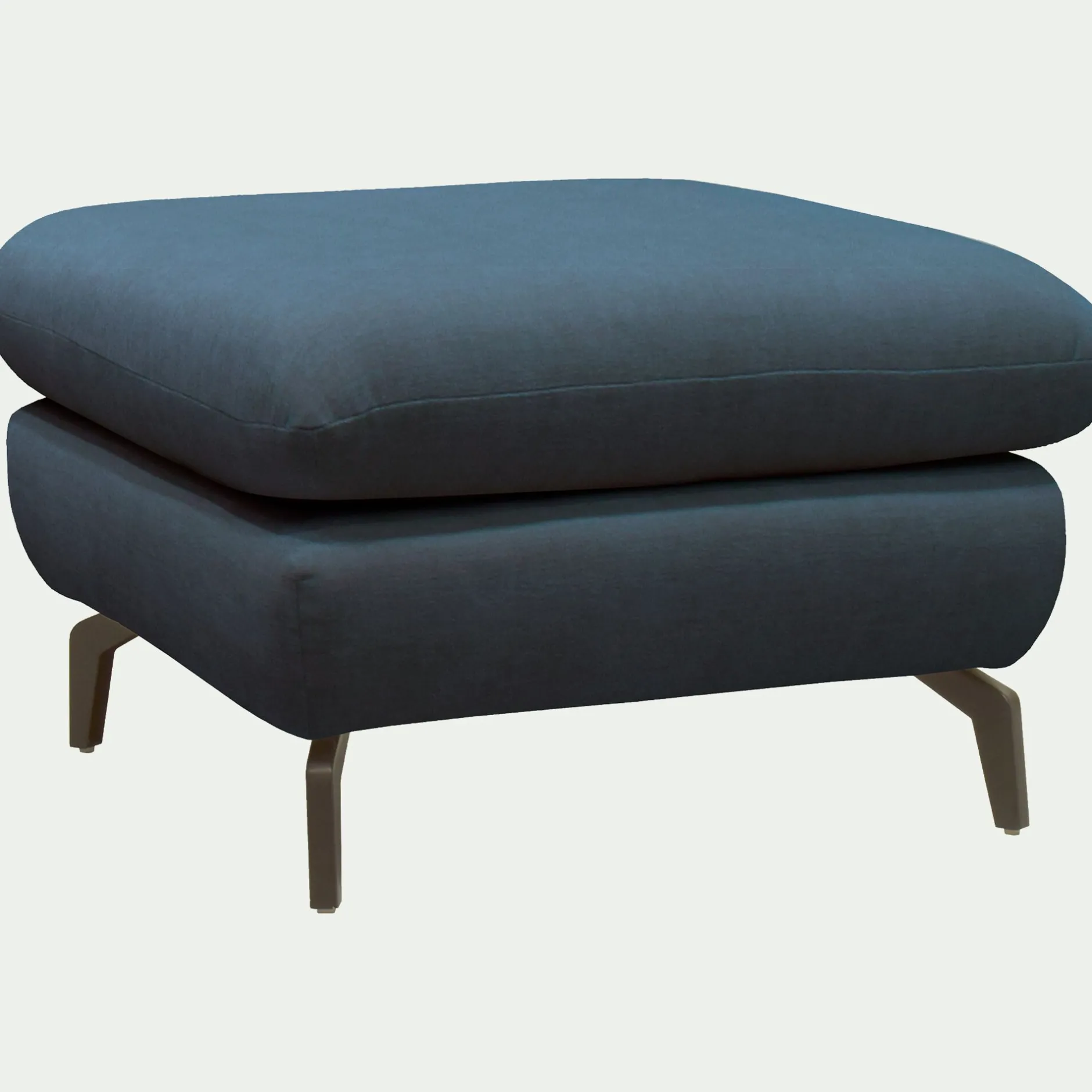 Pouf & Repose-Pieds*alinea Pouf en tissu doux tramé - Bleu