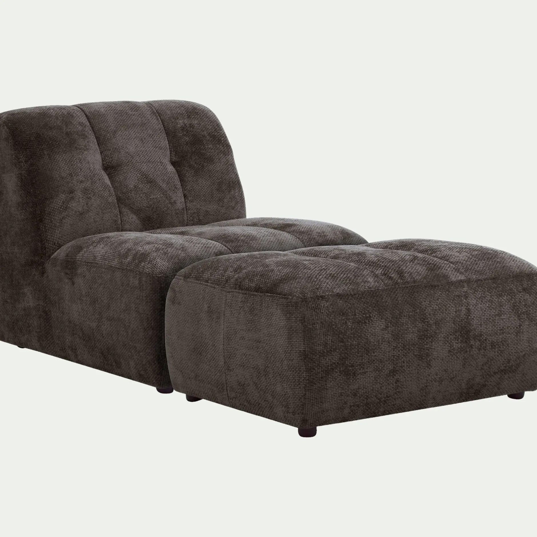 Pouf & Repose-Pieds*alinea Pouf en tissu Eden - Marron