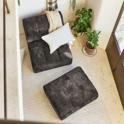 Pouf & Repose-Pieds*alinea Pouf en tissu Eden - cèdre Vert