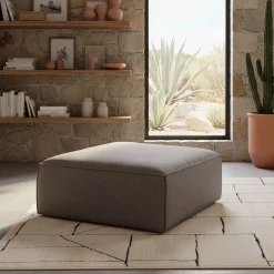 Pouf & Repose-Pieds*alinea Pouf en tissu genesis - beige roucas Gris