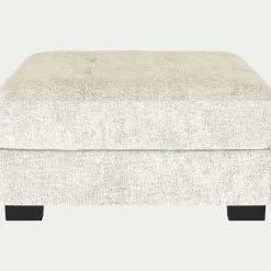 Pouf & Repose-Pieds*alinea Pouf en tissu Genesis avec coffre - ventoux Blanc