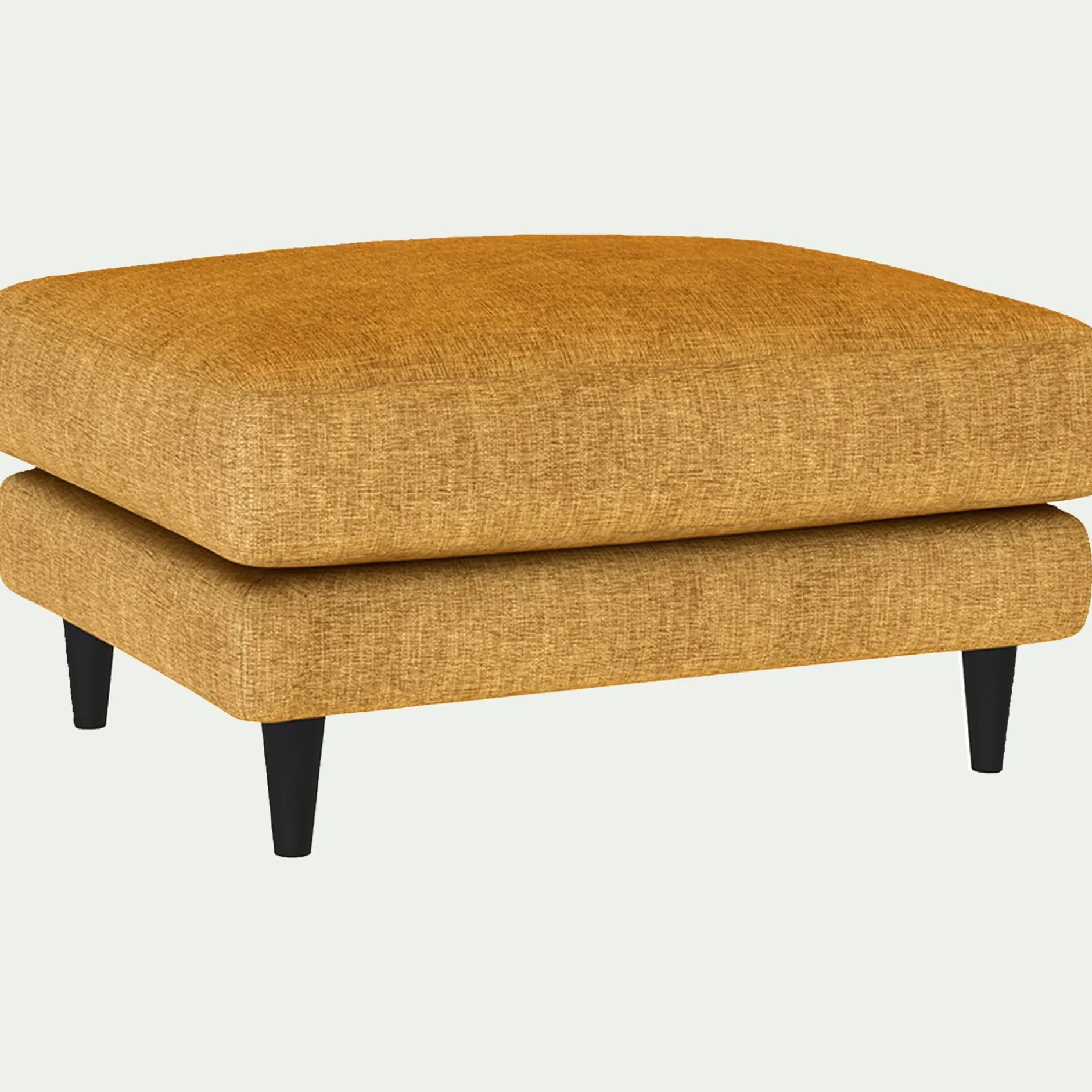 Pouf & Repose-Pieds*alinea Pouf en tissu monclar - Jaune argan