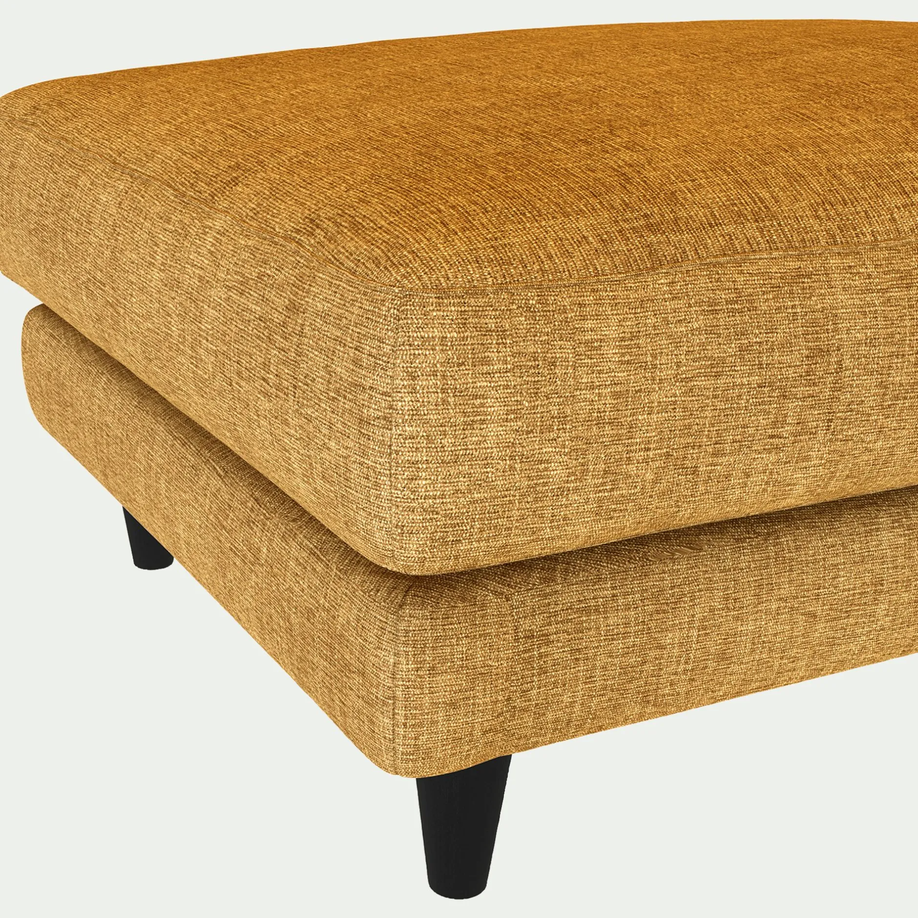 Pouf & Repose-Pieds*alinea Pouf en tissu monclar - Jaune argan