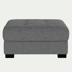 Pouf & Repose-Pieds*alinea Pouf en tissu pop avec coffre - Gris
