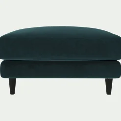 Pouf & Repose-Pieds*alinea Pouf en tissu velvet - foncé Bleu