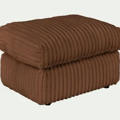 Pouf & Repose-Pieds*alinea Pouf en velours côtelé Bita - brun rustrel Marron