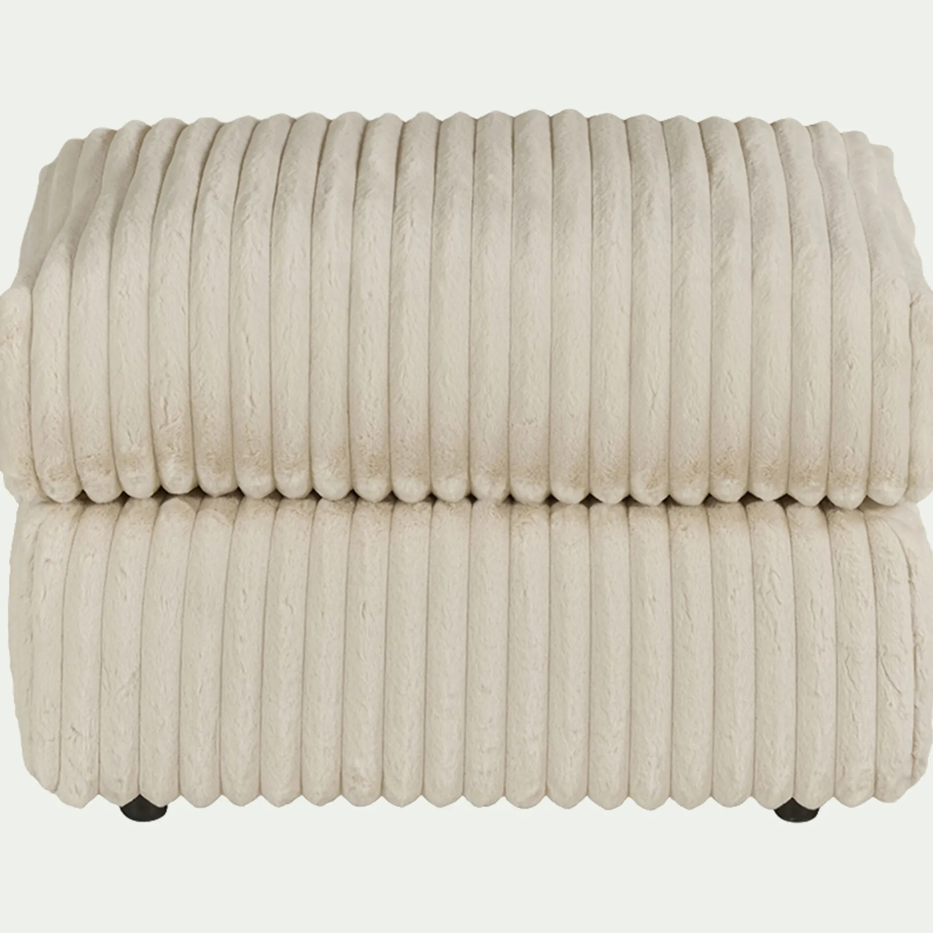 Pouf & Repose-Pieds*alinea Pouf en velours côtelé Bita - ventoux Blanc