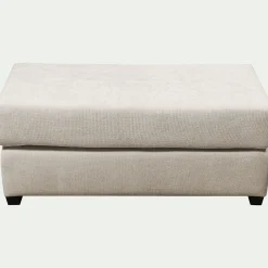 Pouf & Repose-Pieds*alinea Pouf rectangulaire en tissu Bloq - roucas Beige