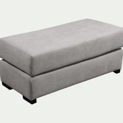 Pouf & Repose-Pieds*alinea Pouf rectangulaire en tissu Bloq - Gris