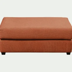 Pouf & Repose-Pieds*alinea Pouf rectangulaire en tissu Genesis - brun rustrel Marron