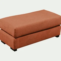 Pouf & Repose-Pieds*alinea Pouf rectangulaire en tissu Genesis - brun rustrel Marron