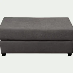 Pouf & Repose-Pieds*alinea Pouf rectangulaire en tissu Bloq - anthracite Gris