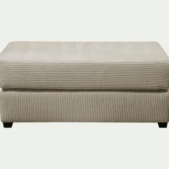 Pouf & Repose-Pieds*alinea Pouf rectangulaire en velours côtelé Azores - Taupe