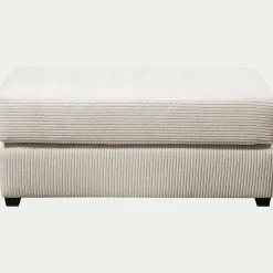 Pouf & Repose-Pieds*alinea Pouf rectangulaire en velours côtelé Azores - Beige