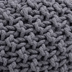 Pouf & Repose-Pieds*alinea Pouf tressé en coton D50xH30cm - restanque Gris