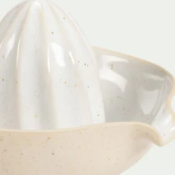 Salière Et Poivrière*alinea Presse-agrumes en grès D13cm - Blanc