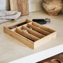 Aménagement Meuble Cuisine*alinea Range couvert en bambou - 35x25cm Naturel