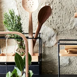 Aménagement Meuble Cuisine*alinea Range couverts en métal et bois - bois clair Naturel