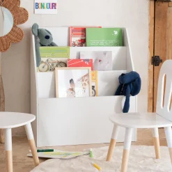 Bibliothèque Enfant|Bibliothèque Enfant*alinea Range-livres enfant 3 compartiments en bois - Blanc