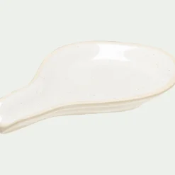 Salière Et Poivrière*alinea Repose-cuillère en grès L16cm - Blanc