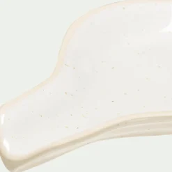 Salière Et Poivrière*alinea Repose-cuillère en grès L16cm - Blanc