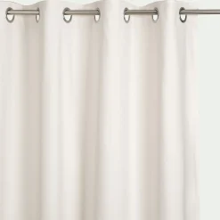 Rideau*alinea Rideau à œillets en coton recyclé 140x250cm - Blanc