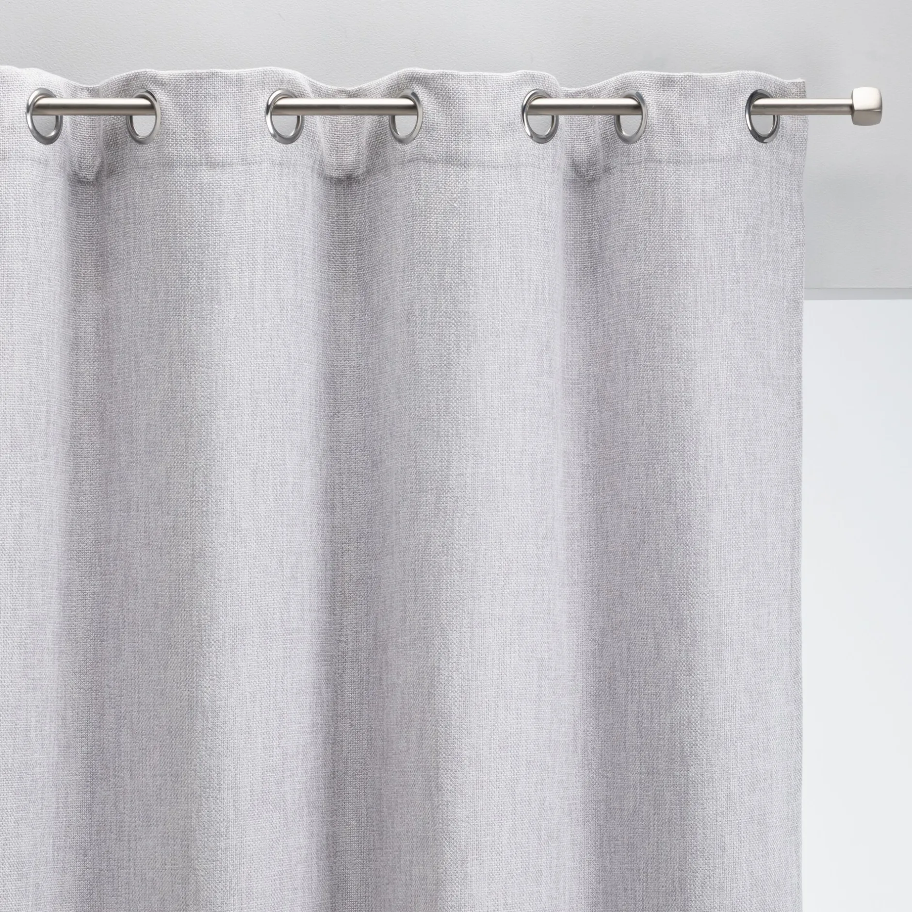 Rideau*alinea Rideau à œillets en polyester 140x250cm - clair Gris